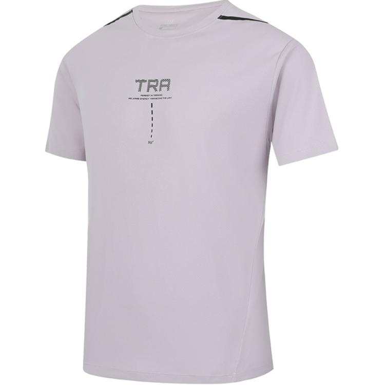 361° T Shirts Men's Purple Moon Crew Neck Thin Straight Fit