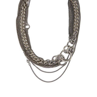 Ann Demeulemeester 925 Sterling Silver Necklaces Unisex Antique Silver