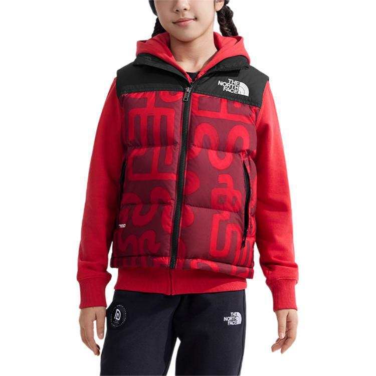 THE NORTH FACE Down Vest NuptseICON Dark Red Children Aged 3 7 Years Old