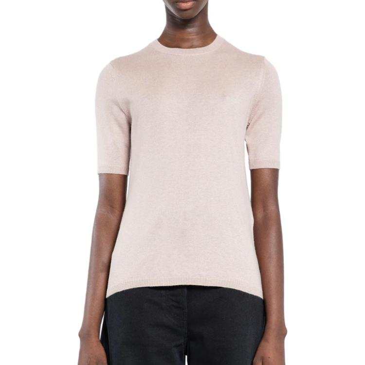 MaxMara T Shirts Women's Pink Crew Neck Moderate