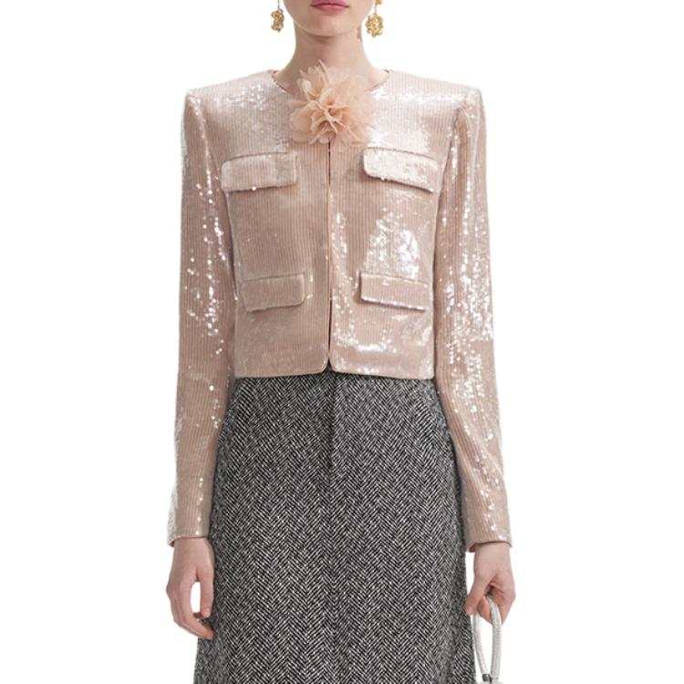 Self-portrait Self portrait Jackets & Coats Women's Light Gold