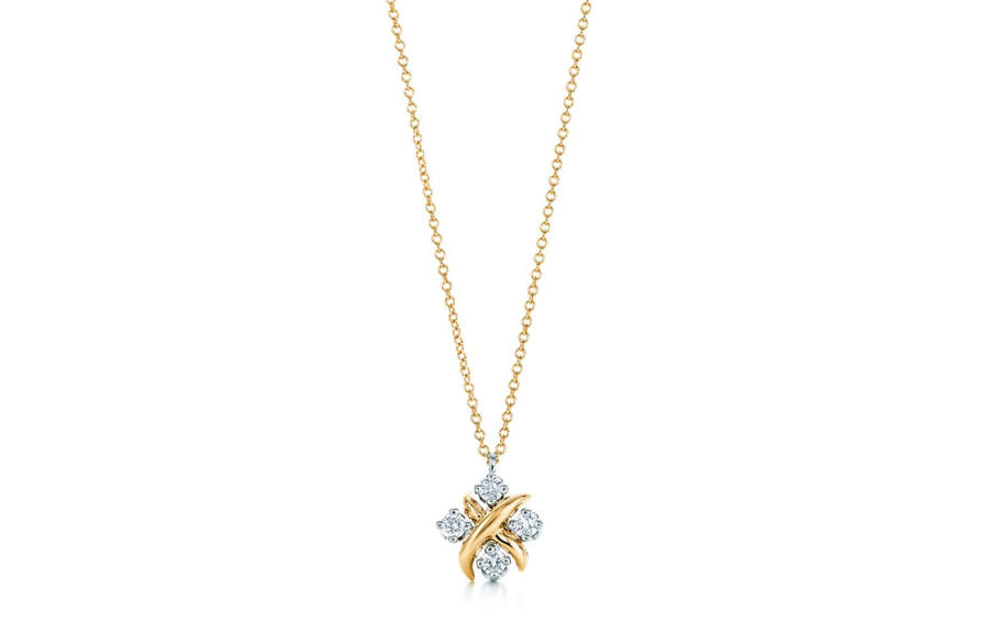 TIFFANY & CO. Schlumberger Series 18K Gold Diamond Necklaces Women's Gold