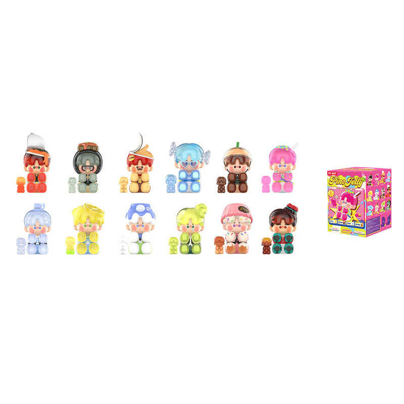 POP MART POP MART Pino Jelly Taste Mystery Boxes Single Mystery Box/Whole Box 12 Pcs