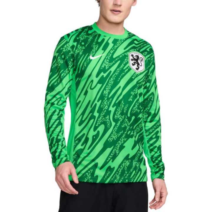 Nike Nike Dutch National Team Netherlands Women's Team 2024/25 Stadium Goalkeeper Soccer Jersey Men's Spark Green