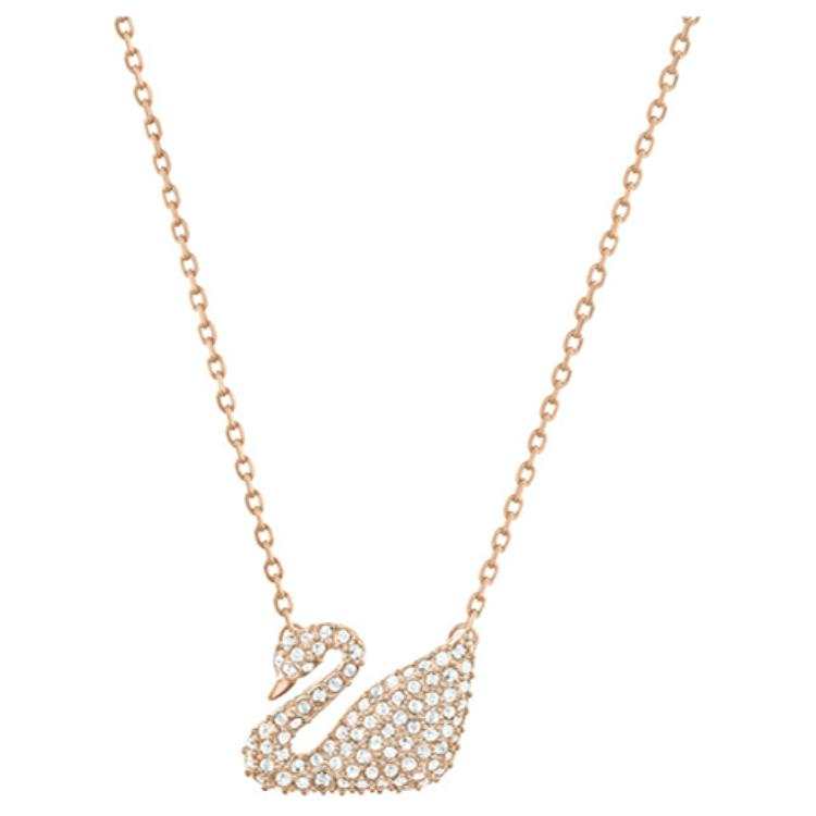 Swarovski Faux Crystal Stone, Rose Gold Plated Necklaces Women's Rose Gold