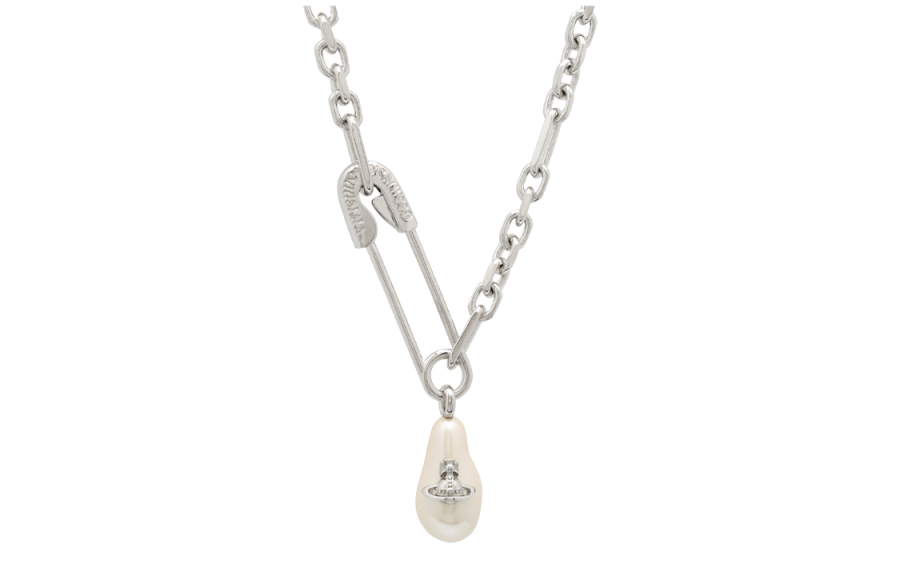 Vivienne Westwood Platinum Silver Necklaces Unisex Silver