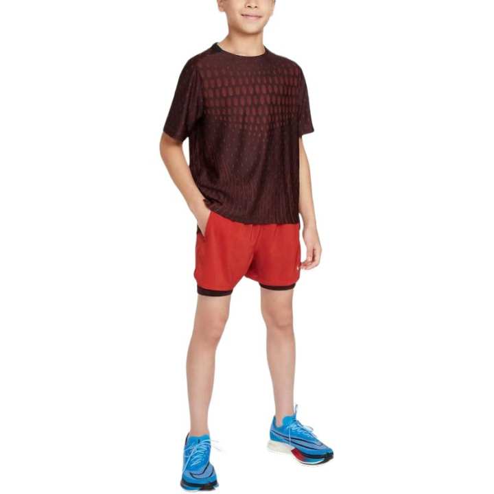 Nike Nike Dri FIT ADV T Shirt Burgundy Red Teenagers