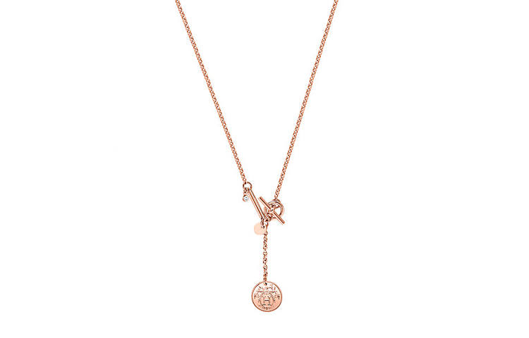 HERMES HERMES Ex Libris Diamond Necklaces Women's