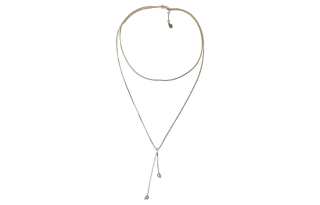 Alexander McQueen double wrap chain skull necklace