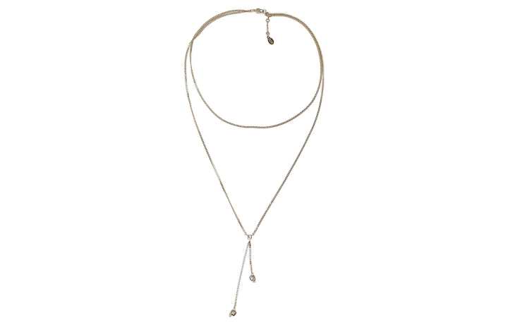 Alexander McQueen double wrap chain skull necklace