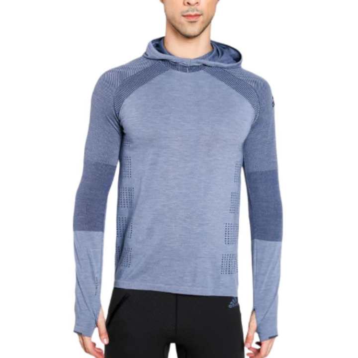Adidas Adidas Training Climate Ls Hood Workout Clothing Men's Gray