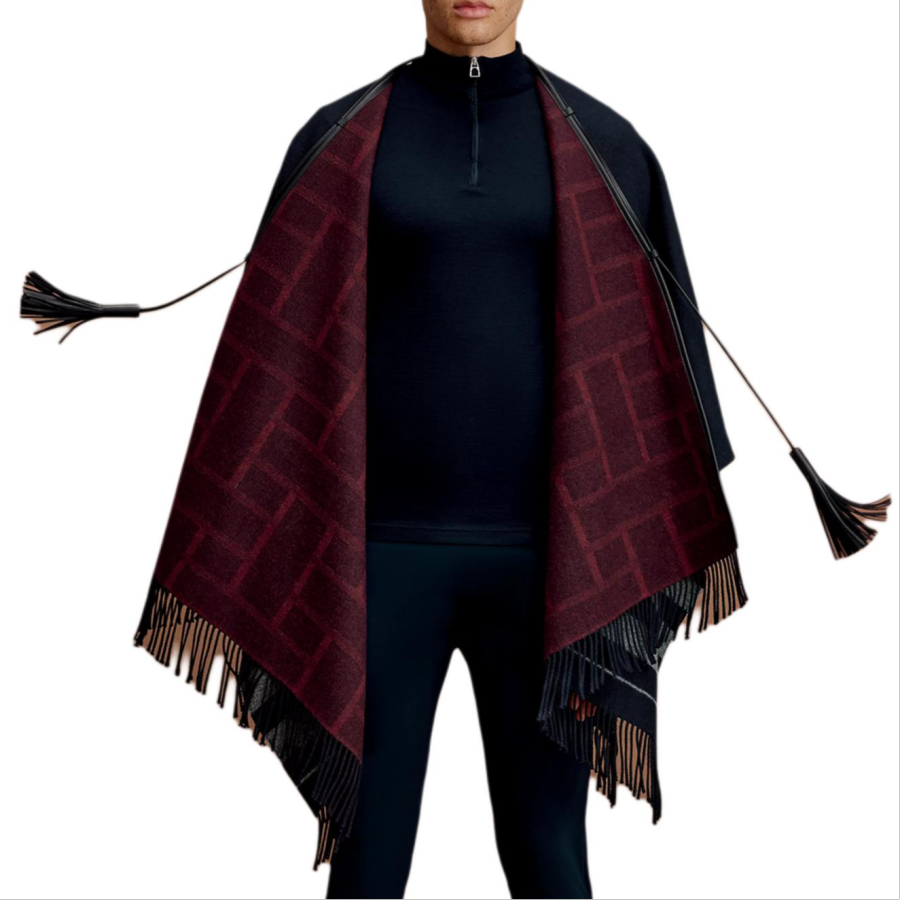 HERMES HERMES Cloaks Unisex Carmine Moderate