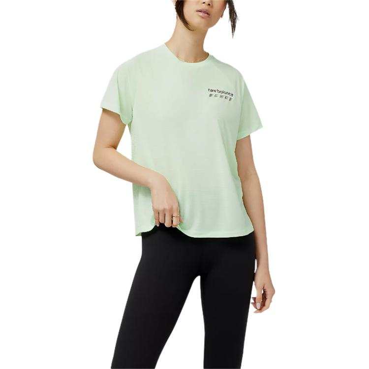 New Balance New Balance Accelerate Pacer Raglan Sleeve T Shirt Women's Green Halo