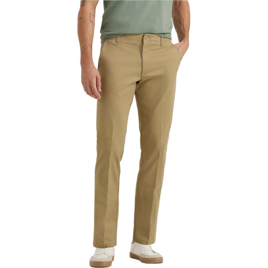 Lee Casual Pants Men's Taupe Moderate Straight Fit Pants