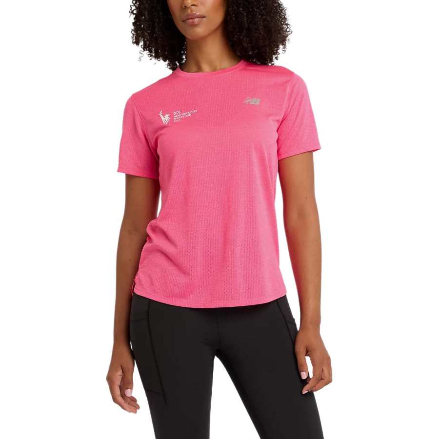 New Balance New Balance NYC Marathon AthleticsTCS T Shirt Women's Pink Heather
