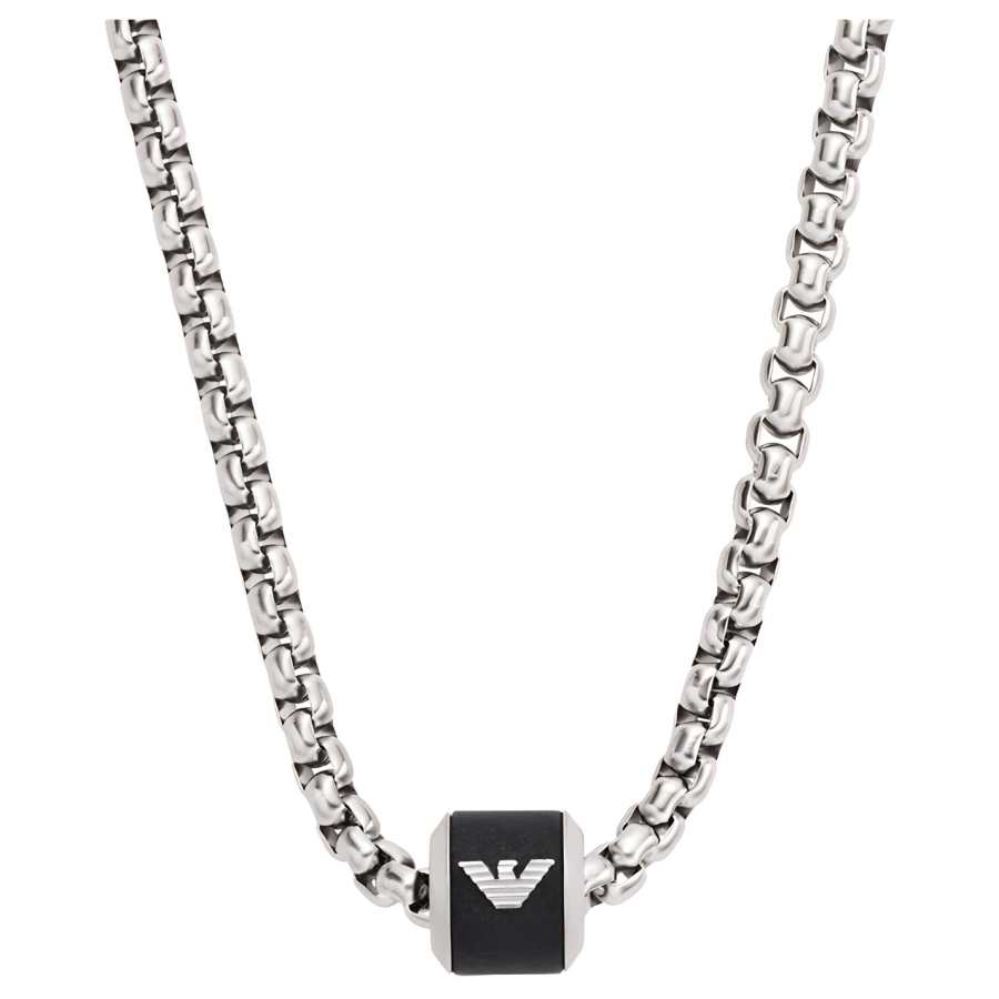 EMPORIO ARMANI Fashion Stainless Steel Necklaces Men's Black