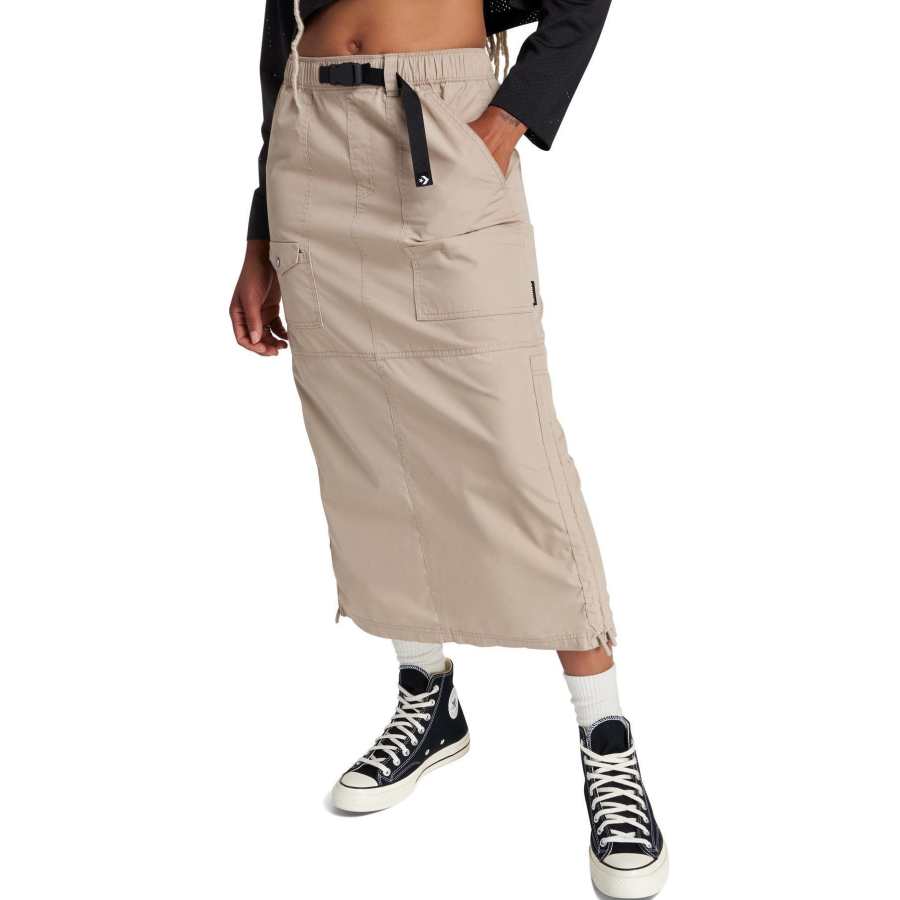 Converse Casual Long Skirt Women's Coffee