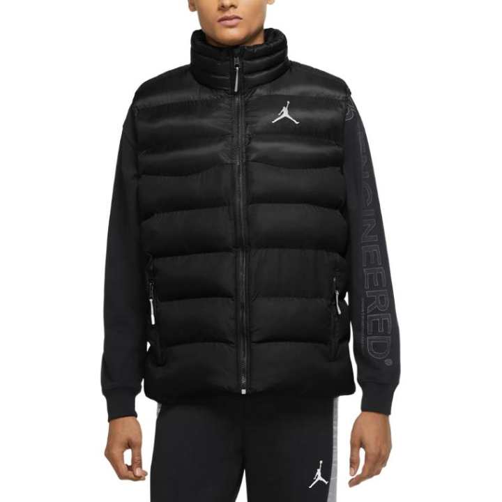 Jordan Jordan Apparel Vests Men's Black Stand Collar Other