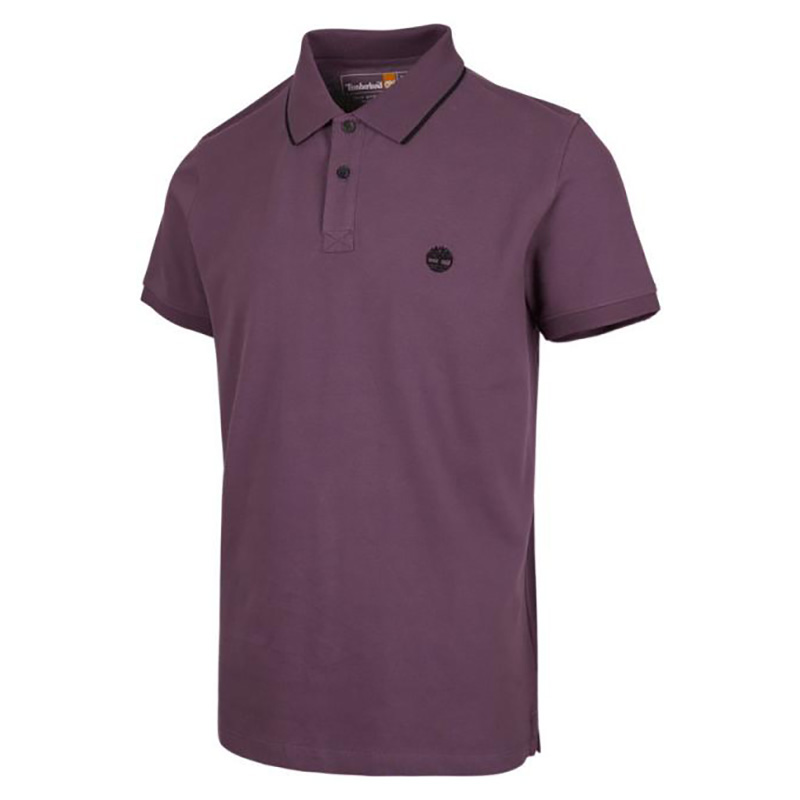 Timberland T Shirts Men's Purple Polo Collar Moderate