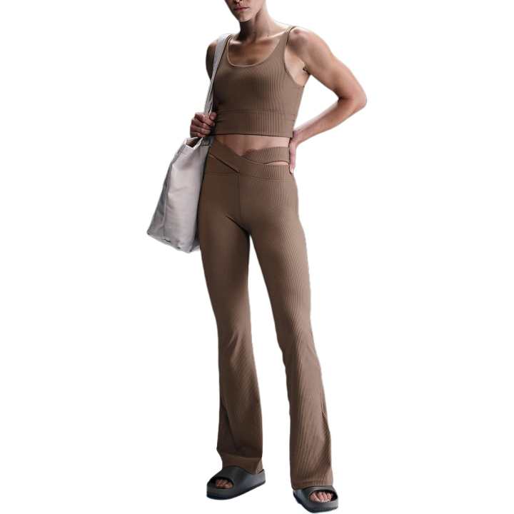 Nike Nike Zenvy Rib Women's High Waisted Flared Leggings