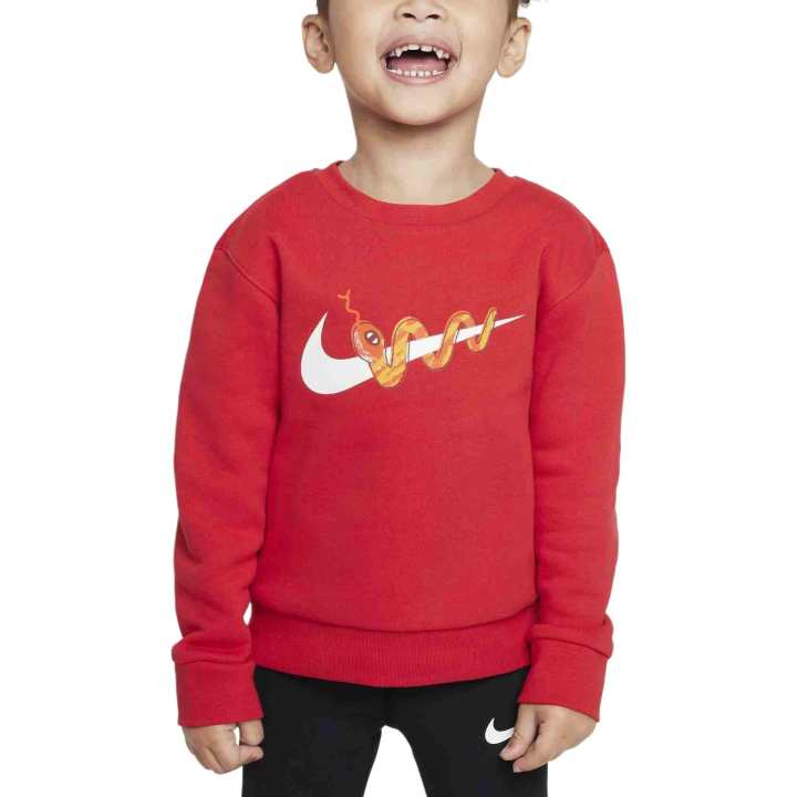 Nike Nike Sweatshirt Sportswear Club FLEECE Soft And Comfortable Crew Neck Pullover Fleece Lined University Red