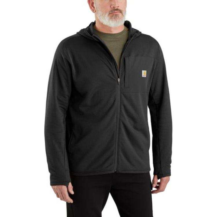 Carhartt 106625 Full Zip Long Sleeve Hooded T Shirt Jacket Relaxed Fit Men's