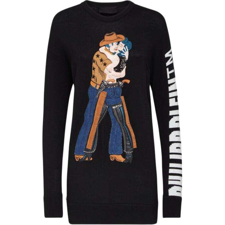 PHILIPP PLEIN Long Sleeved Dress Women's Black