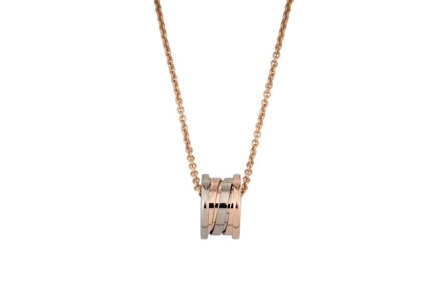 BVLGARI B.Zero1 Series 18K Rose Gold, 18K White Gold Necklaces Unisex