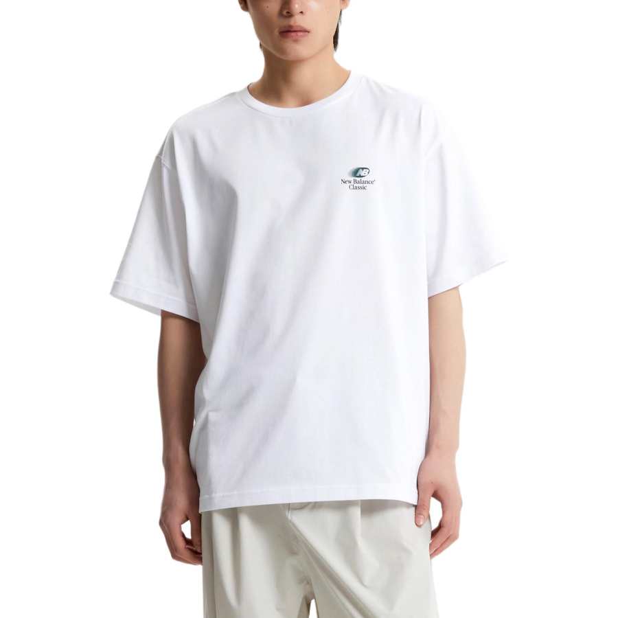 New Balance New Balance UNI EssentialSEMI Over FIT T Shirt Men's White