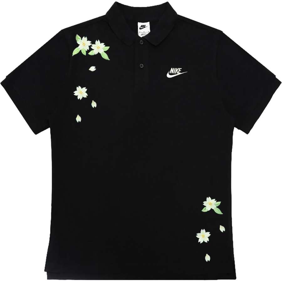 Nike Nike Polo Shirts Unisex Black Polo Collar Moderate Straight Fit