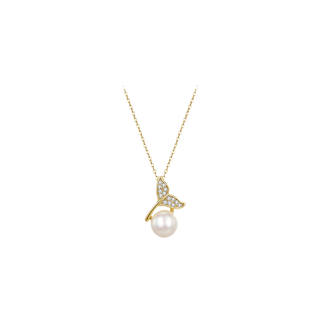 ONEKISS Faux Pearl, Synthetic Cubic Zirconia, Gold Plated Copper Necklaces Women's