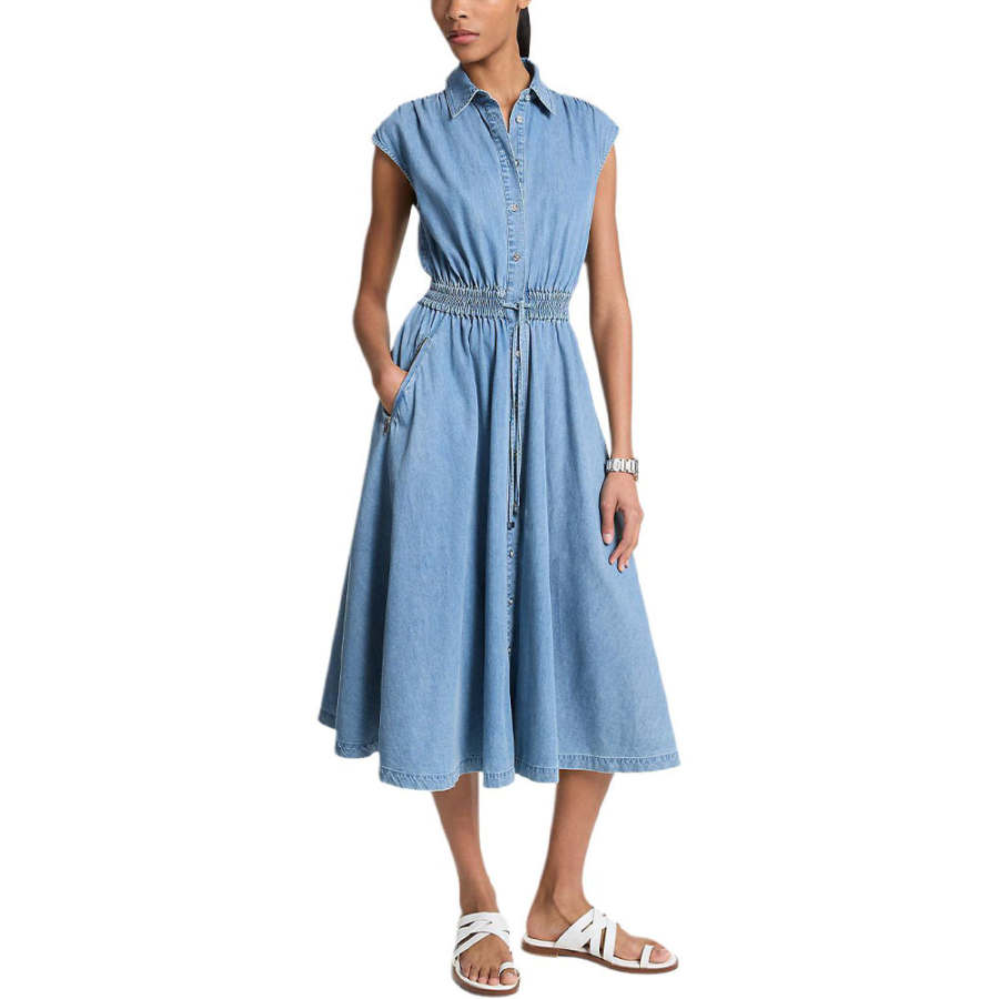 MICHAEL KORS Denim Midi Dress