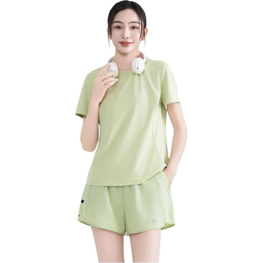 Barbie Fitness Sets Women's Verdant Green Crew Neck Thin