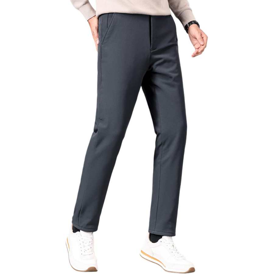 Hodo Down Pants Men's Thickened And Fleece Lined Straight Fit Pants