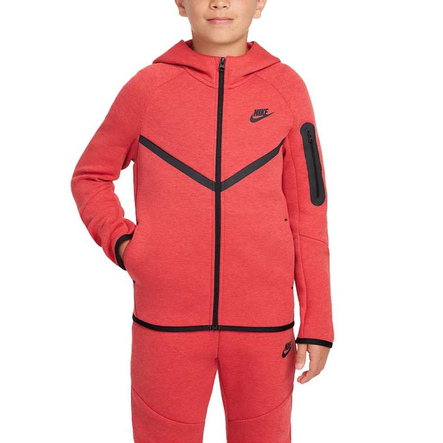 Nike Nike Sweatshirt Sportswear Tech Fleece Red Teenagers