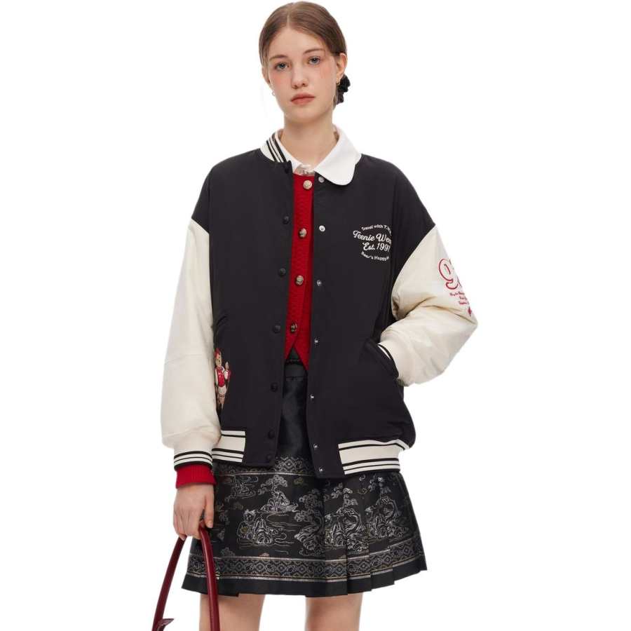 Teenie Weenie Baseball Jacket Women's Black