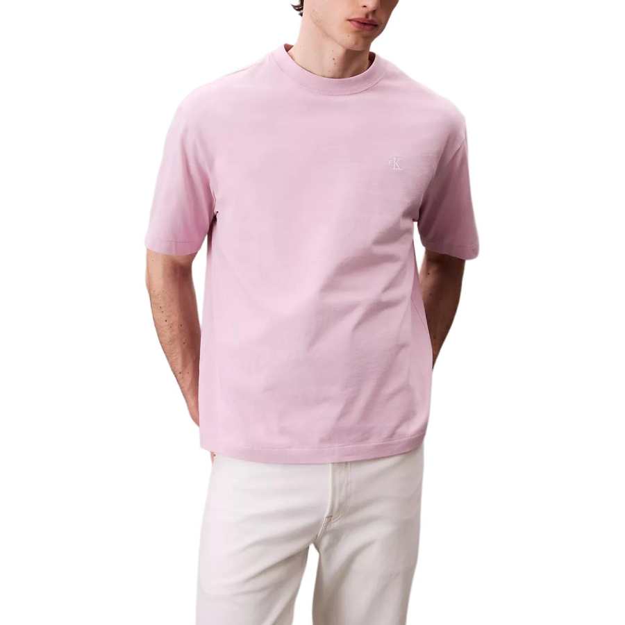 Calvin Klein T Shirts Men's Light Purple Crew Neck