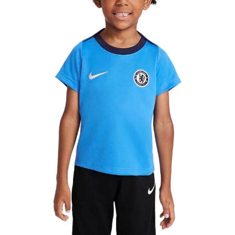 Nike Nike Chelsea FCAcademy T Shirt Light Photo Blue/Obsidian Color/Guava Ice Children Aged 3 7 Years Old