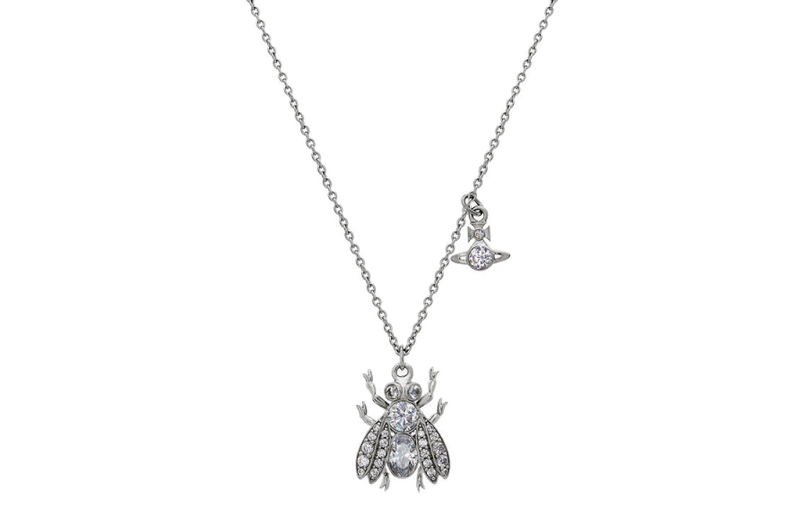 Vivienne Westwood Cubic Zirconia Necklaces Unisex Silver