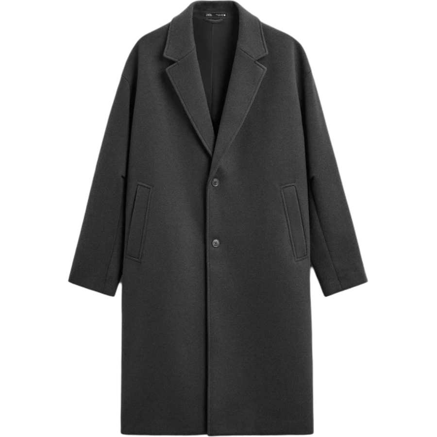 ZARA ZARA Coats Unisex Gray Moderate