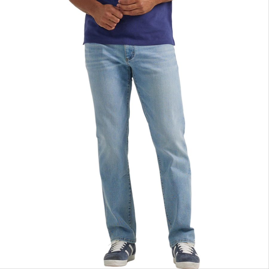 Lee Lee Jeans Men's Light Blue Moderate Straight Fit Pants