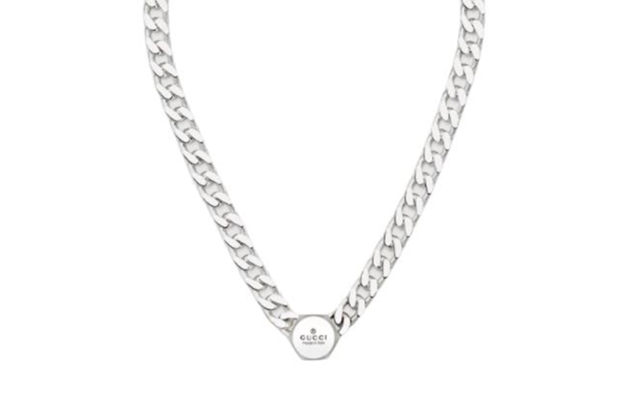 GUCCI GUCCI 925 Sterling Silver Necklaces Unisex Silver