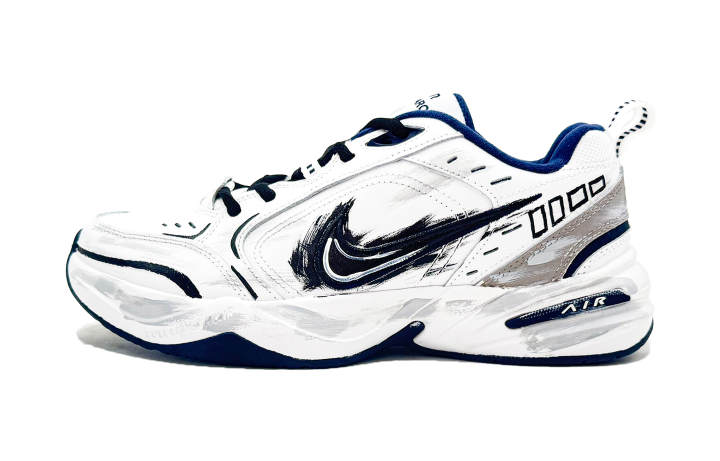 Nike Nike Air Monarch 4 Lightweight Height Increasing Low top Chunky Sneakers Men's White Gray
