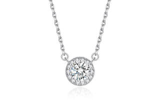 ZEGL Synthetic Cubic Zirconia Necklaces Women's Silver