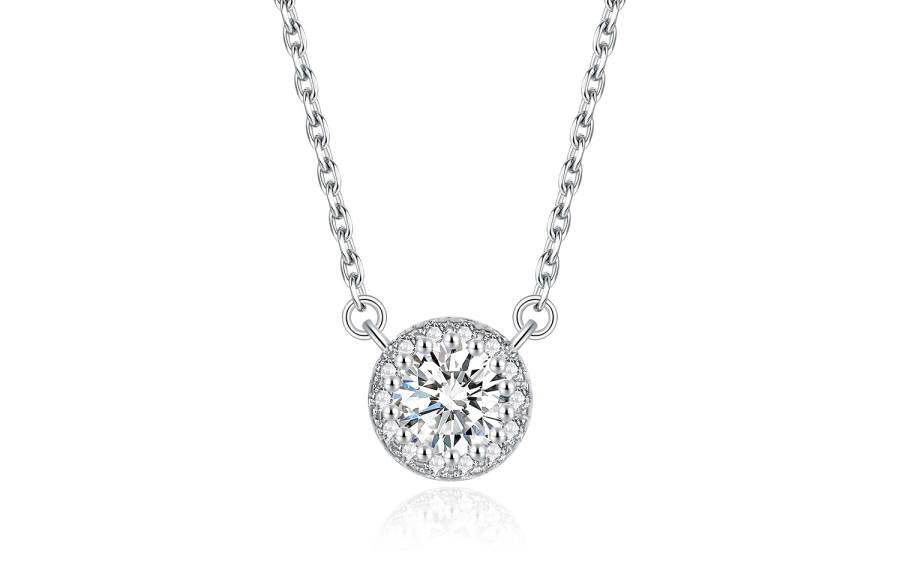 ZEGL Synthetic Cubic Zirconia Necklaces Women's Silver