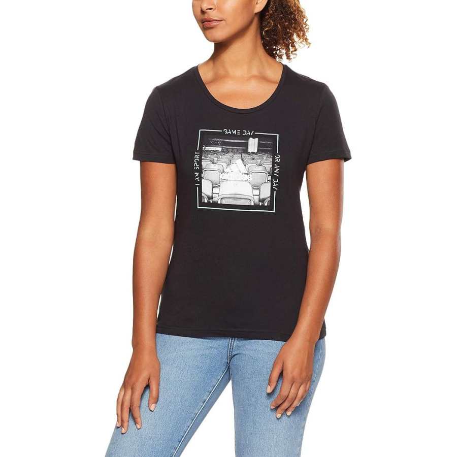 Adidas Adidas T Shirts Women's Black Crew Neck Moderate