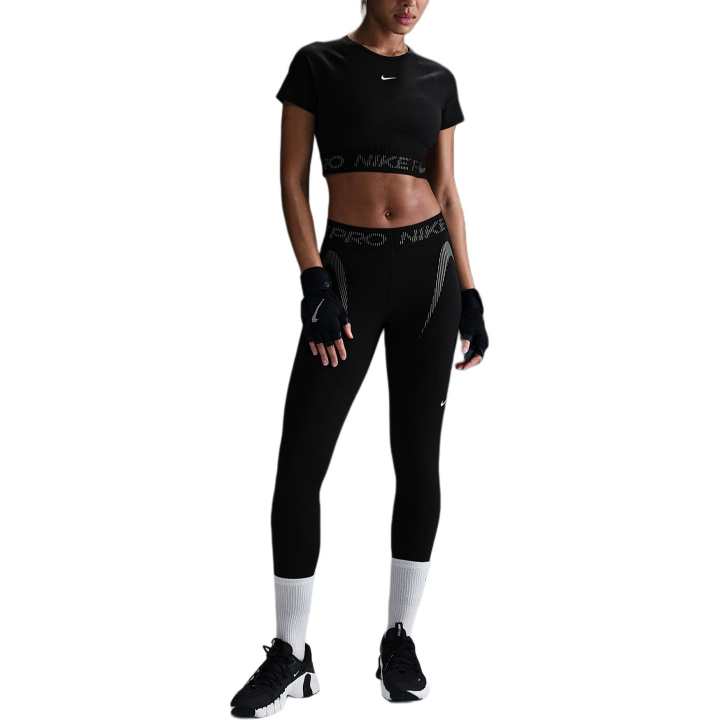 Nike Nike Pro Women's Dri-FIT Short-Sleeve Cropped Graphic Top