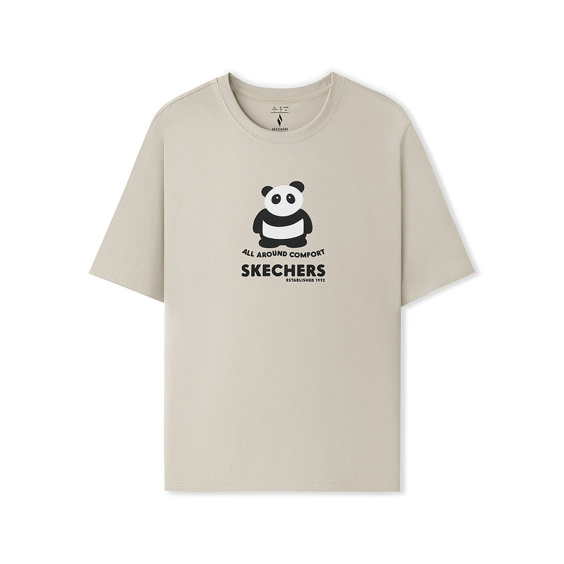 Skechers T Shirt Unisex Light Khaki 0046
