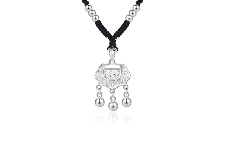 MISS TOOYA Auspicious Character Peace Lock Necklace Women's
