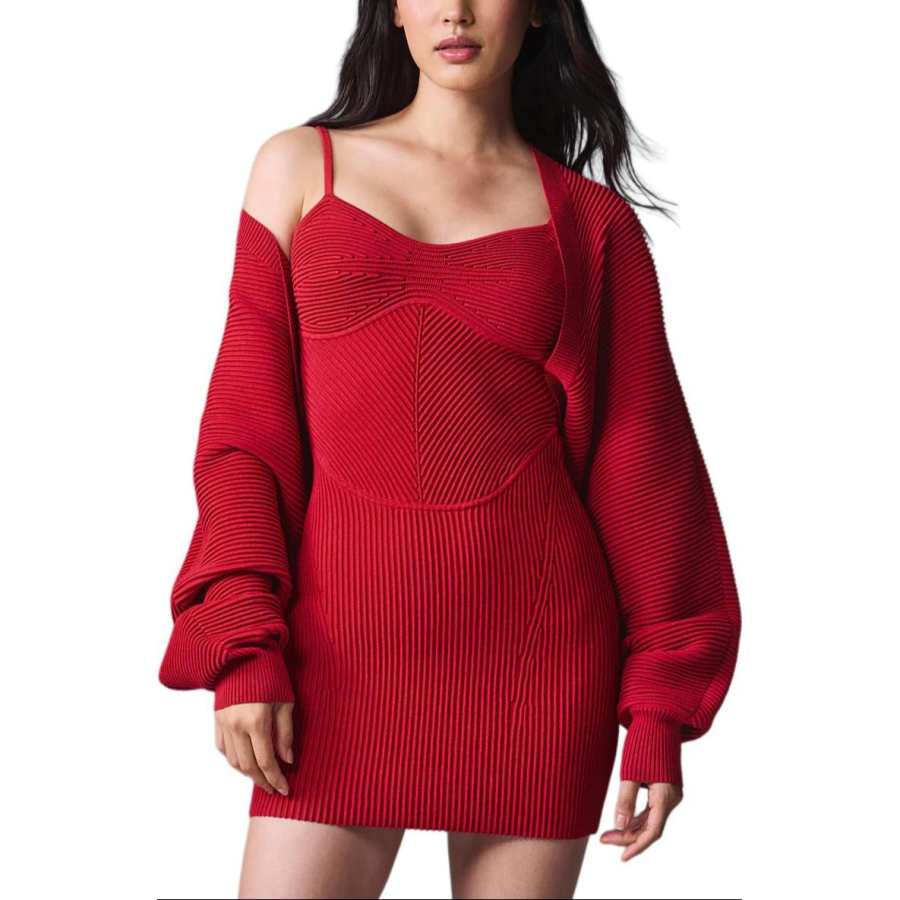 Alo Yoga Slip Dress Women's Bold Red Bold Red/Dark Bold Red